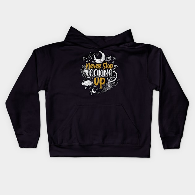 Telescope Astronomy Kids Hoodie by ShirtsShirtsndmoreShirts